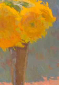 American Legacy Fine Arts presents "Backlit Sunflowers" a painting by Eric Merrell.