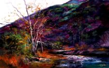 American Legacy Fine Arts presents "Peter Strauss Ranch, First Light" a painting by George Gallo