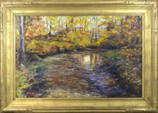 American Legacy Fine Arts presents "Reflections New Hope Pennsylvania" a painting by George Gallo.
