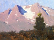 American Legacy Fine Arts presents "Sunrise Shadows on Carson Peak; June Lake, CA" a painting by Jeremy Lipking.