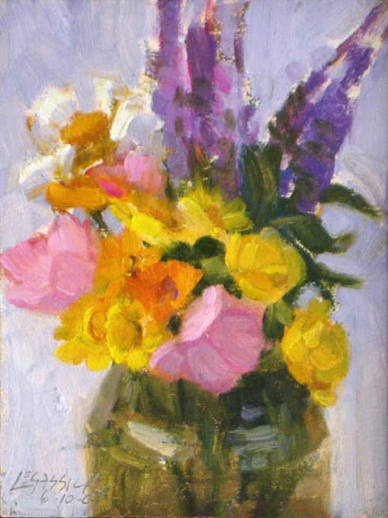 American Legacy Fine Arts presents "First Summer Bouquet" a painting by Jean LeGassick.