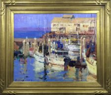 American Legacy Fine Arts presents "Cannery Row, Monterey" a painting by Jove Wang.