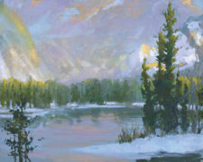 American Legacy Fine Arts presents "Clearing Storm, Lake Mamie, Eastern Sierra" a painting by Peter Adams.