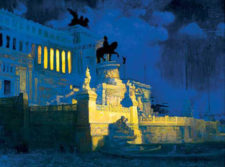 American Legacy Fine Arts presents "Force of Destiny Monument to Victor Emmanuel II; Rome, Italy" a painting by Peter Adams.