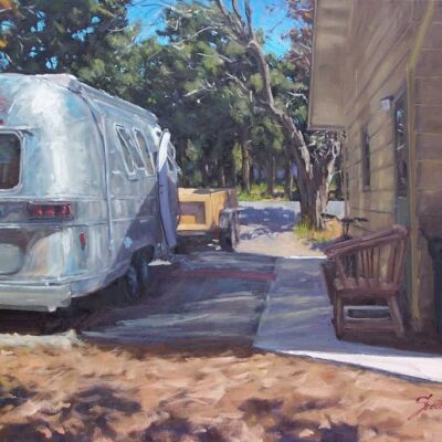 American Legacy Fine Arts presents "The Man Shack" a painting by Scott W. Prior.