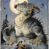American Legacy Fine Arts presents "Siegfried and Fafnir" a painting by Williams Stout