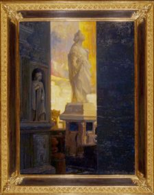 American Legacy Fine Arts presents " Il Passaggio; Sant'Andrea della Valle, Rome" a painting by Peter Adams.