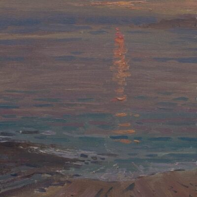 Alexey Steele - Reflecting Light, Mist Glow, Oil on canvas 16" x 12"
