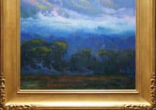 American Legacy Fine Arts presents "Morning Clouds Hovering Below Mount Blanca; Trinchera Ranch,Colorado" a painting by Peter Adams.