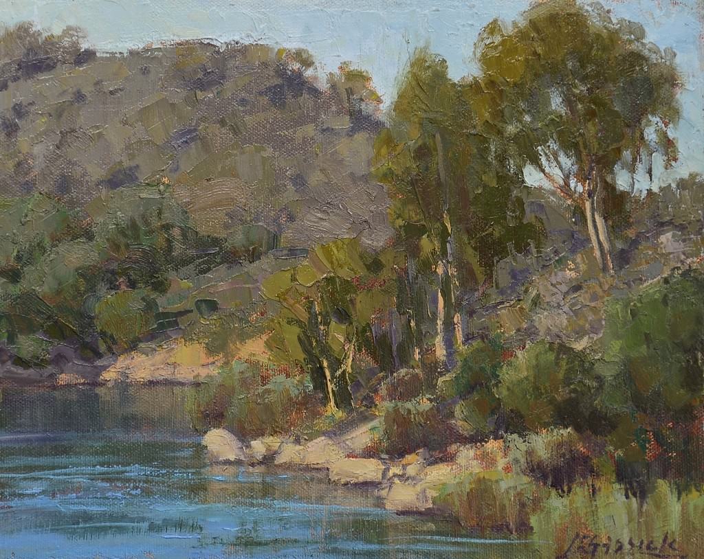 American Legacy Fine Arts presents "At Dixon Lake" a painting by Jean LeGassick.