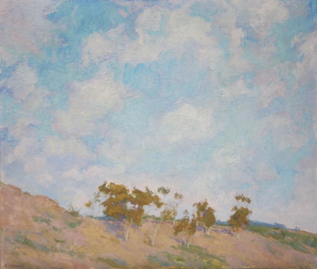 American Legacy Fine Arts presents "Bara's Hill, Portuguese Bend" a painting by Amy Sidrane