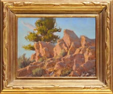 American Legacy Fine Arts presents "Rock Catching Rays" a painting by Jean LeGassick.