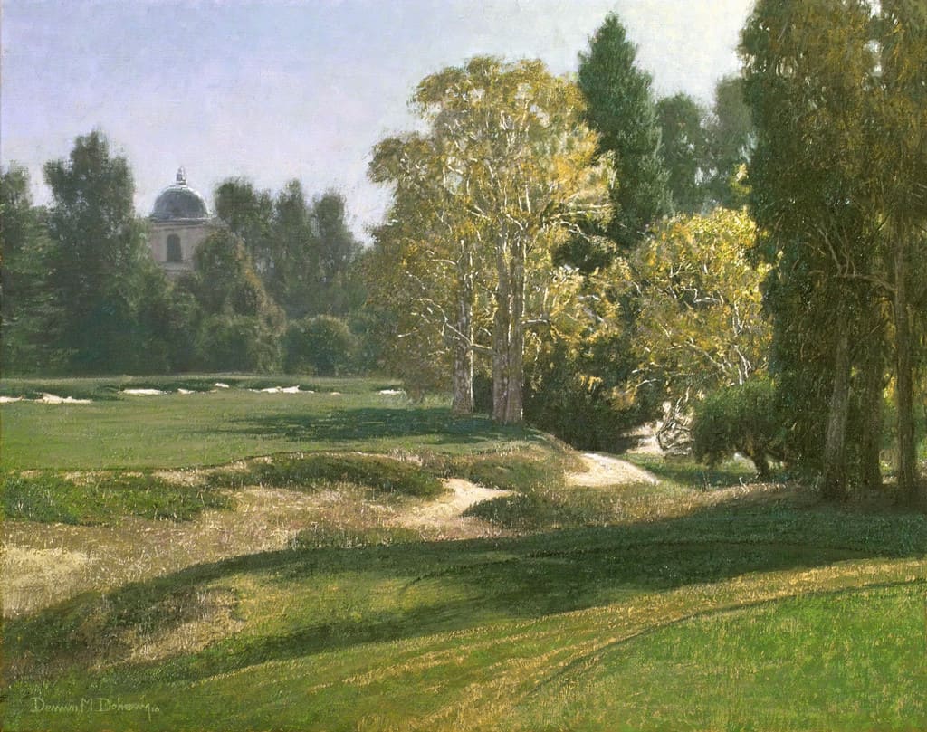 American Legacy Fine Arts presents "Afternoon on the 17th Tee" a painting by Dennis Doheny.