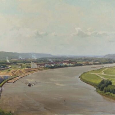American Legacy Fine Arts presents "Monday on the Mississippi" a painting by Joseph Paquet.