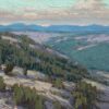 American Legacy Fine Arts presents "Sierra Ridge View; Near Silver Lake, Sierra Nevada Range, CA" a painting by Jean LeGassick.
