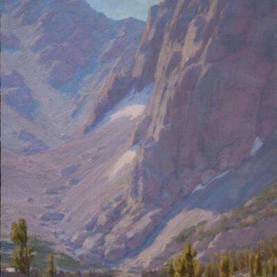 American Legacy Fine Arts presents "Vertical Rise Above Third Lake" a painting by Jean LeGassick.