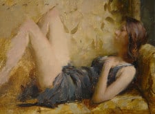 American legacy Fine Arts presents "In Repose" a painting by Jeremy Lipking.