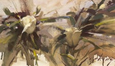 American Legacy Fine Arts presents "White Roses on the Vine" a painting by Jeremy Lipking.
