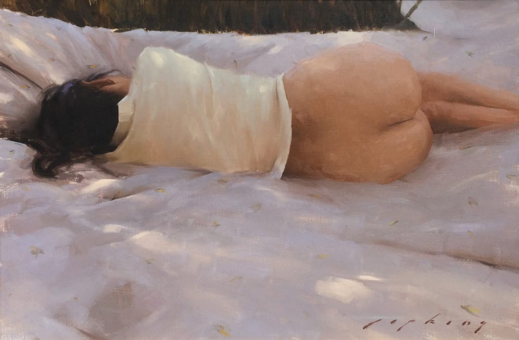 American Legacy Fine Arts presents "Reclining Nude" a painting by Jeremy Lipking.