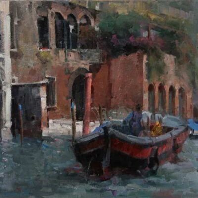 American Legacy Fine Arts presents "Morning in Venice" a painting by Jove Wang.