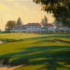 American Legacy Fine Arts presents "Approach to the Clubhouse" a painting by Michael Obermeyer.