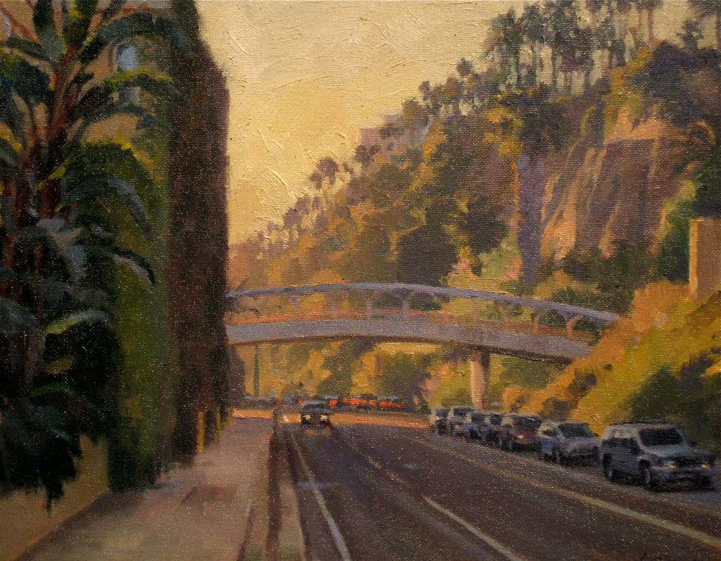 American Legacy Fine Arts presents "Along the Palisades" a painting by Michael Obermeyer.