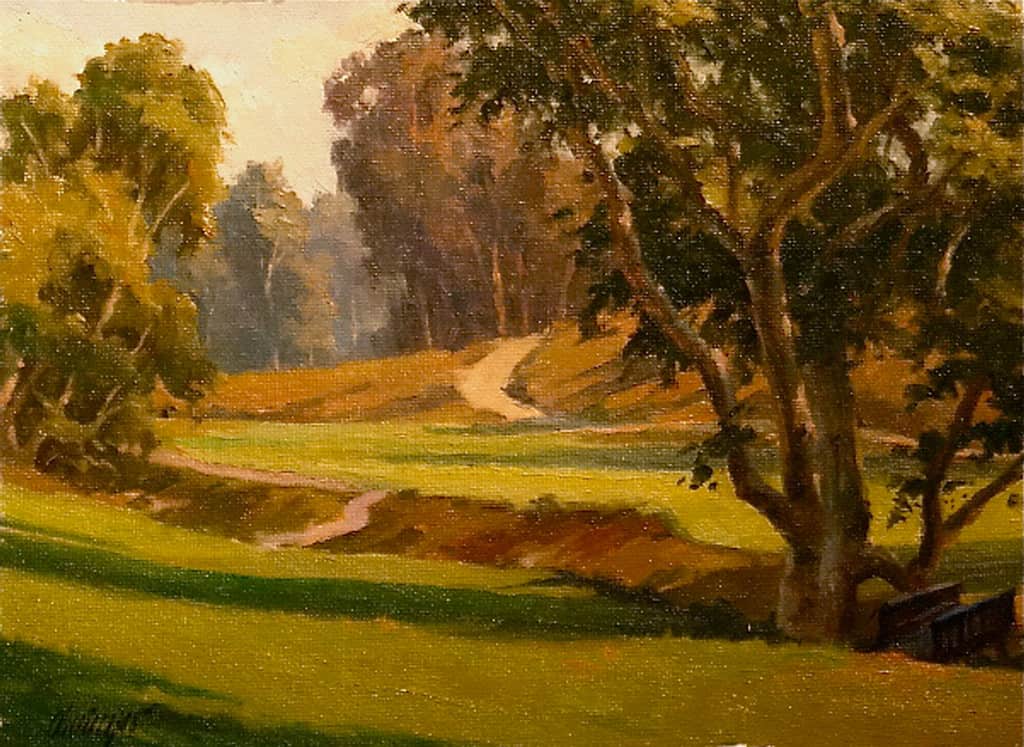 American Legacy Fine Arts presents "Barrancas and Bunkers" a painting by Michael Obermeyer.