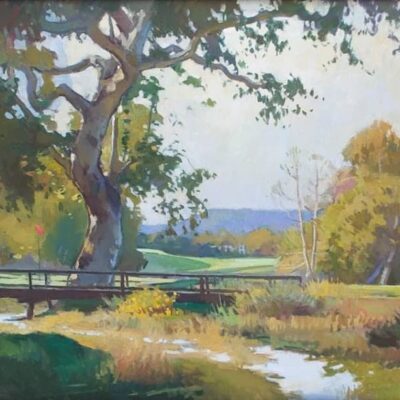 American Legacy Fine Arts Presents "Sycamore Near Number 2 Hole" a painting by Ray Roberts.