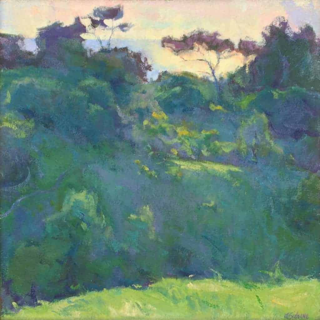 American Legacy Fine Arts presents "Landscape Silhouette, Portuguese Bend" a painting by Amy Sidrane.