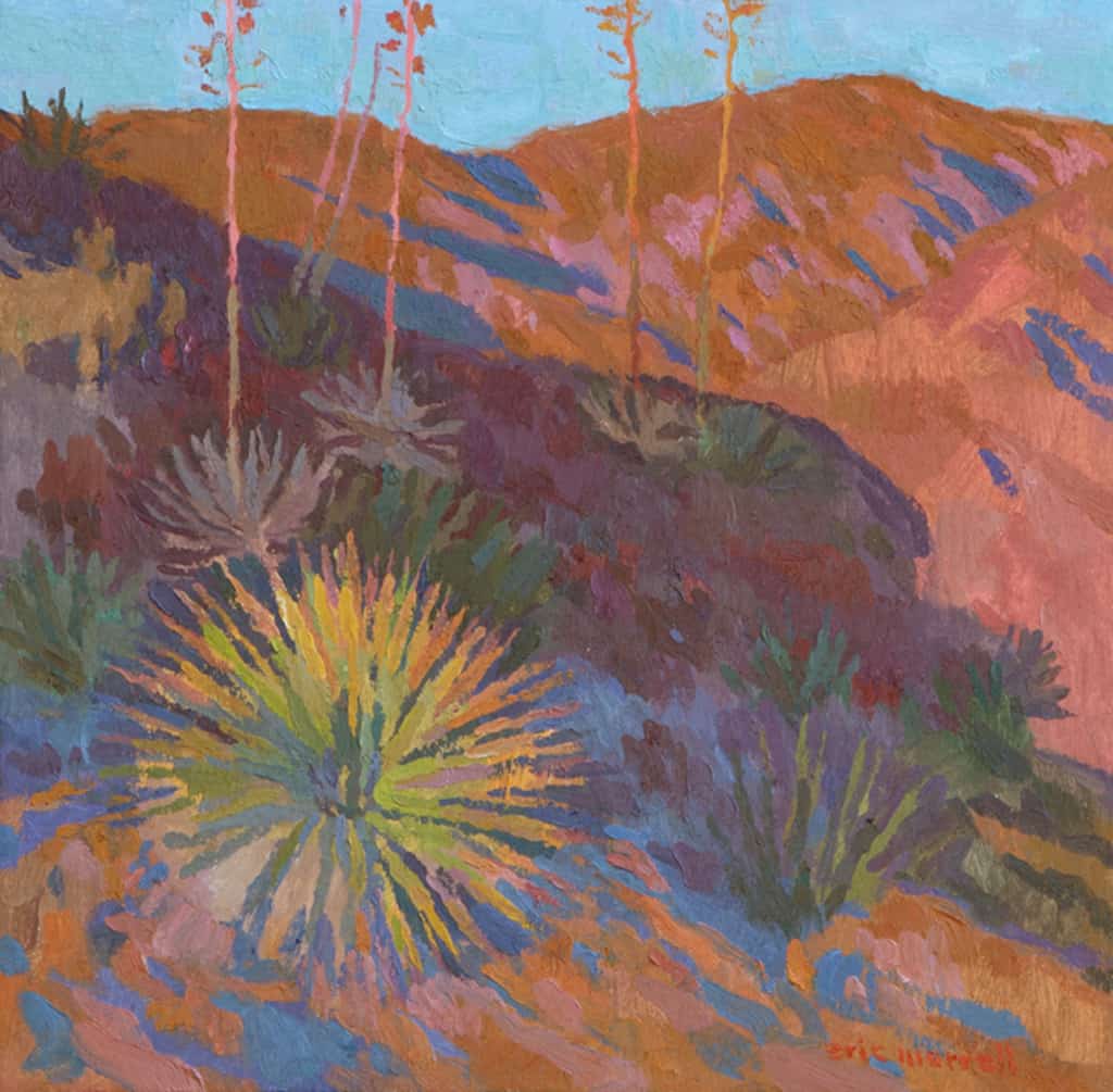 American Legacy Fine Arts presents "Golden Needles; El Prieto Canyon, Altadena" a painting by Eric Merrell.