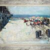 American Legacy Fine Arts presents "Untitled (Newport Pier at McFadden Place), c. 1963" a painting by Roger E. Kuntz (1926-1975).
