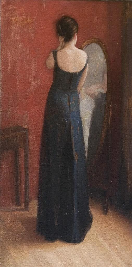 American Legacy Fine Arts presents "Black Dress" a painting by Aaron Westerberg.