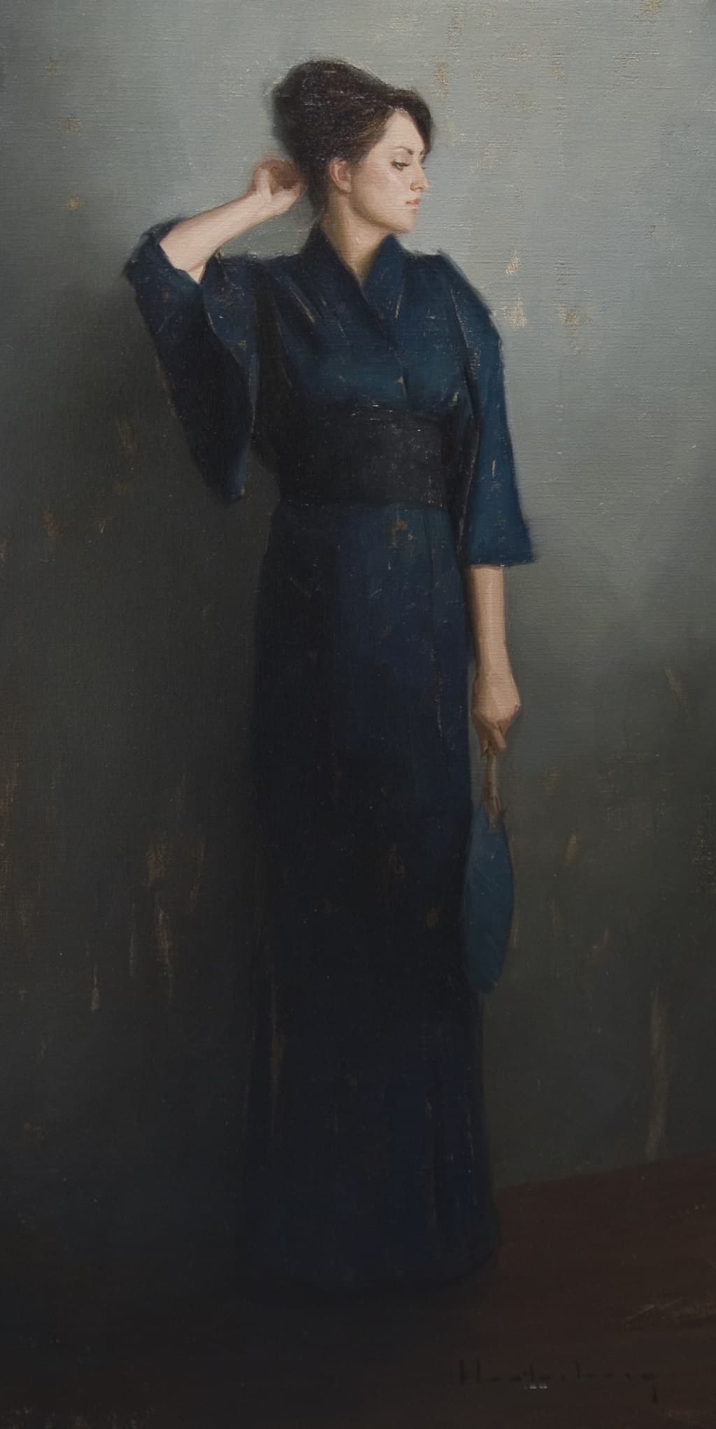 American Legacy Fine Arts presents "The Blue Kimono" a painting by Aaron Westerberg.
