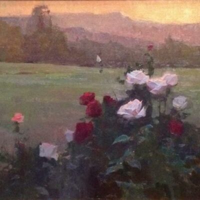 American Legacy Fine Arts presents "Sunrise Roses" a painting by Alexey Steele.
