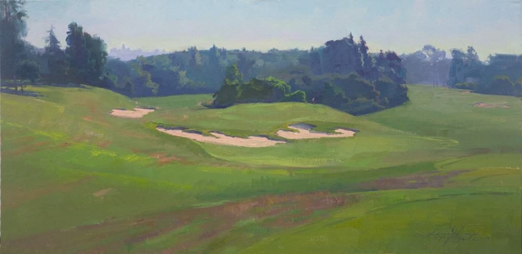 American Legacy Fine Arts presents "The 11th Hole' a painting by Alexey Steele.