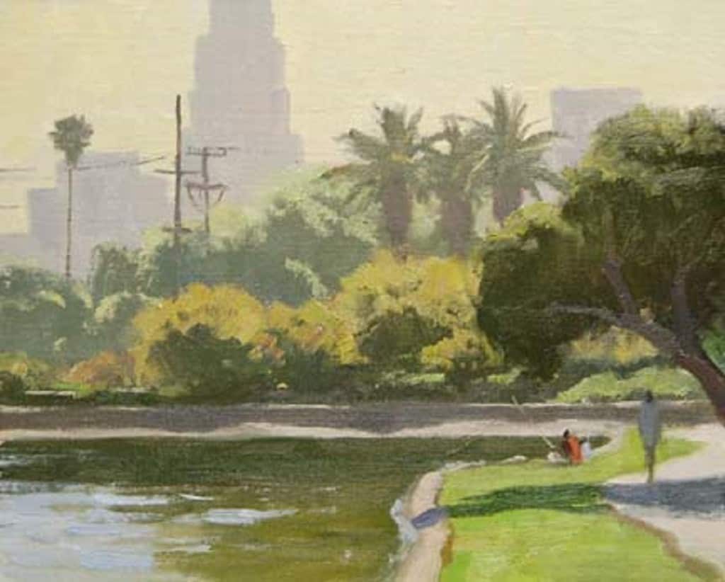 American Legacy Fine Arts presents "Echo Park" a painting by Frank Serrano.