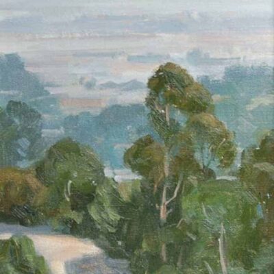 American Legacy Fine Arts presents "Eucalyptus Over L.A." a painting by Frank Serrano.