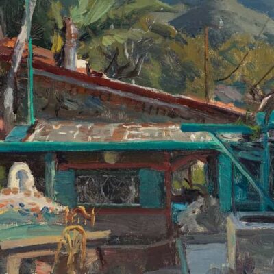 American Legacy Fine Arts presents "Will Richards Studio" a painting by Joseph Paquet.