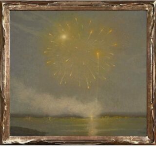 Happy Independence Day! 🎆
Introducing: “Moonrise Celebration” by Jennifer Moses @jennifermmoses
Oil on linen panel; 24” x 26”
Frame handcrafted by @c.kirkegaardframes
“Fireworks, an aerial celebration of shimmering explosions that burst across the night sky. With each explosion, a magnificent display of shapes and lights appear at the pinnacle in a rainbow of colors, then fall and fade into darkness leaving behind a swirling cloud of smoke. I have found something ethereal and mysterious in them. Each one is unlike the next and their unique journey provides endless variations within this mystical and celebratory theme.”
—Jennifer Moses
This festive piece of art can be acquired through American Legacy Fine Arts.