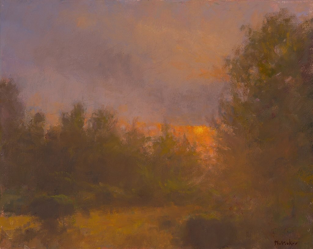 🌟Opening Next Week!

Mastering the Mood: Atmospheric Emotion
April 24 - June 6⁠
⁠
We cordially invite you to join us for a special reception celebrating our new exhibition, Mastering the Mood: Atmospheric Emotion
⁠
🗓️Please mark your calendar for Friday, April 24 at 5:00 pm.⁠
Your presence will make this event even more exceptional.⁠
⁠
From the quiet poetry of mist-covered mornings to the dramatic interplay of dusk light and shadow, Mastering the Mood: Atmospheric Emotion invites viewers to experience artwork not merely as places or things, but as profound emotional states.
⁠
This exhibition brings together a curated selection of works by leading contemporary artists who explore the emotional resonance found in nature’s most evocative moments.
⁠
Painting by Jim McVicker
“Summer Sunset; Loleta”
Oil on canvas, 18” x 24”

“This was painted from the deck of my studio, Loleta, Ca., with this beautiful view to the west. Some inland fires were affecting the sky and light, creating a very atmospheric effect along the coast of Northern California.”
–Jim McVicker