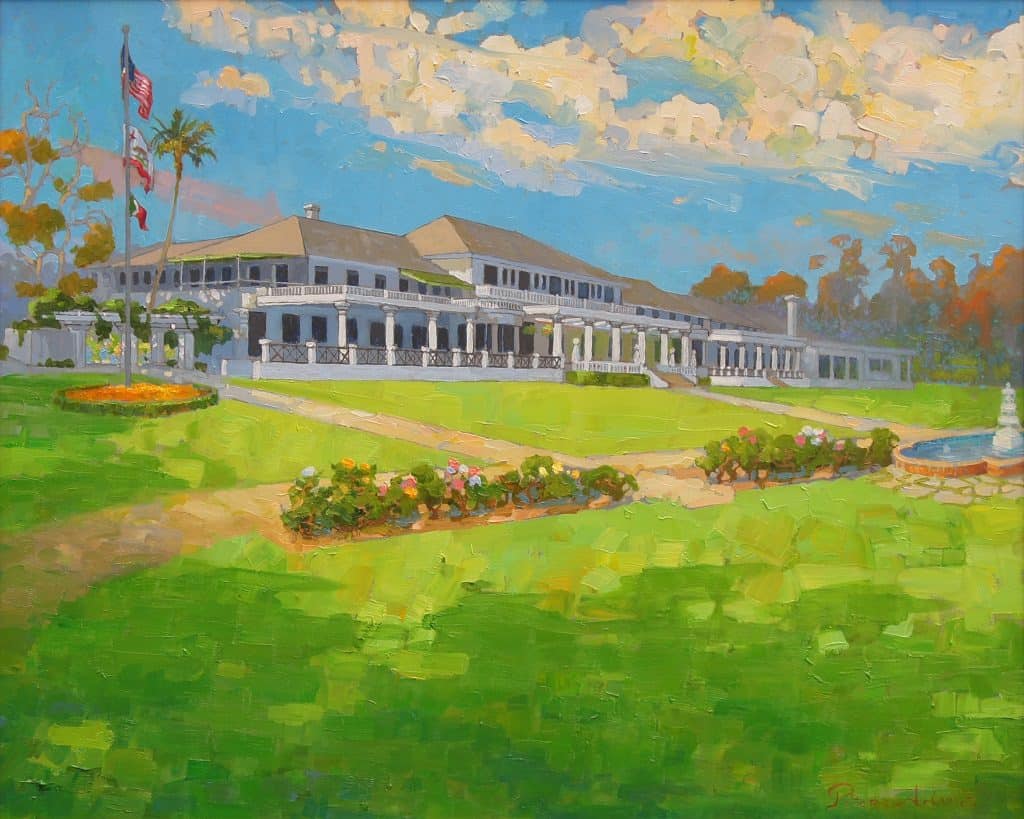 American Legacy Fine Arts presents "The New Clubhouse" a painting by Peter Adams.
