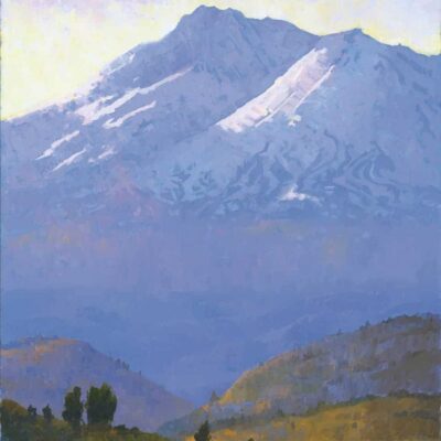American Legacy Fine Arts presents "Morning Light on Mt. Shasta" a painting by Peter Adams.