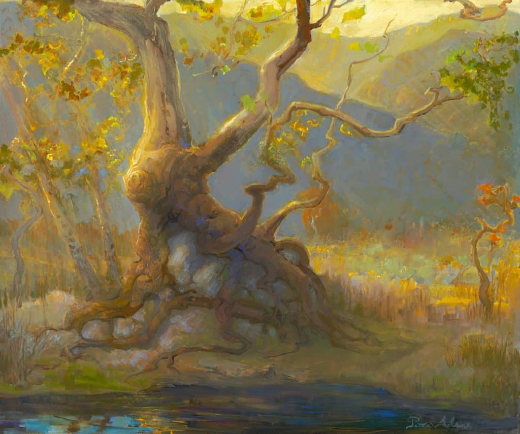 American Legacy Fine Arts presents "Octopus Tree" a painting by Peter Adams.