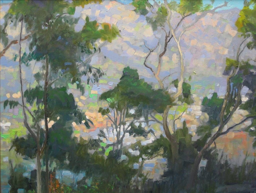 American Legacy Fine Arts presents "Overlooking the Arroyo" a painting by Peter Adams.
