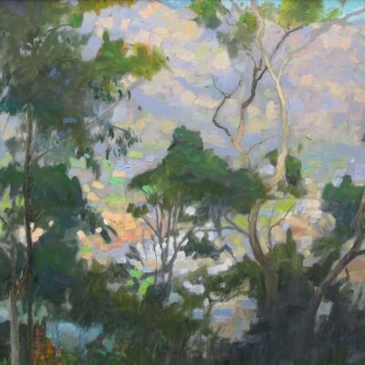 American Legacy Fine Arts presents "Overlooking the Arroyo" a painting by Peter Adams.