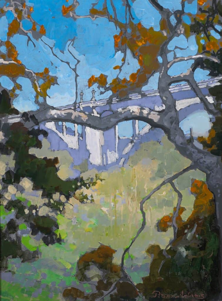 American Legacy Fine Arts presents "Rosey's View of the Arroyo" a painting by Peter Adams.