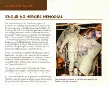 Pasadena Community Foundation Supports ALFA Artist Christopher Slatoff 's Enduring Heroes Monument Fall 2016