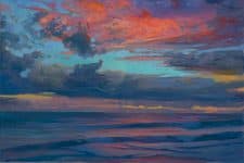 American Legacy Fine Arts presents "Clearing Skies at Sunset" a painting by Peter Adams.
