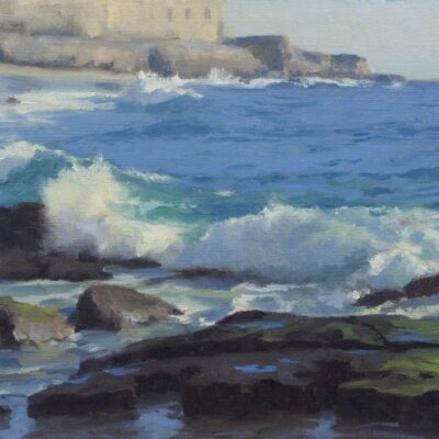 American Legacy Fine Arts presents "Breaking Water; Laguna" a painting by John Cosby.