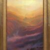 American Legacy Fine Arts presents "Mist and Mountains, Sunset over the San Gabriels" a painting by Peter Adams.